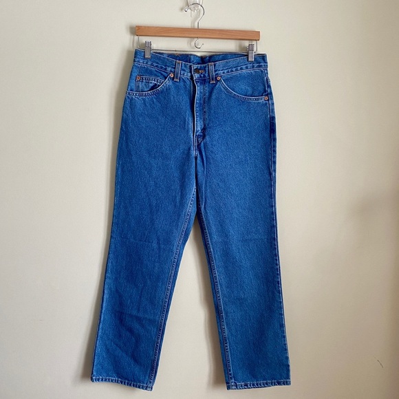 Vintage NWOT Levi's 506 Orange Tag Straight Leg Denim Jeans 11" Rise 32x30 - Picture 1 of 8